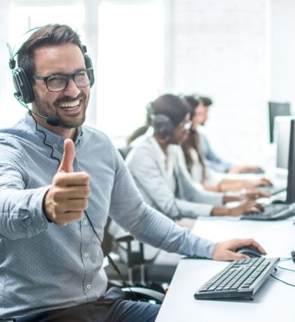 Man Smiling in office