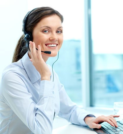 businesswoman call center office